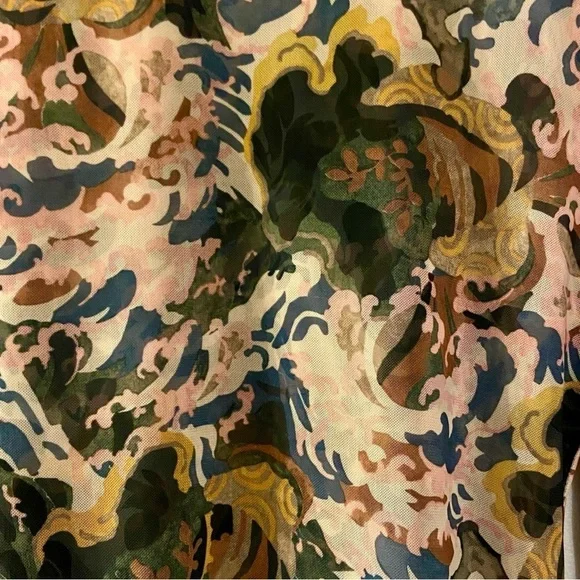 Elizabeth and James Long sleeve body con multicolored pull over top - Picture 2 of 3